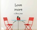 Quotes - Love More Worry Less Motivational Quote Wall Stickers Vinyl Lettering